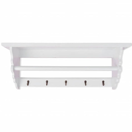 Vidaxl kapstok barokstijl mdf wit