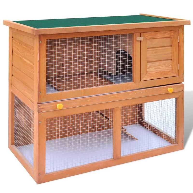 Afbeelding laden in galerijviewer, Vidaxl buitenkonijnenhok voor kleine huisdieren, 1 deur, hout
