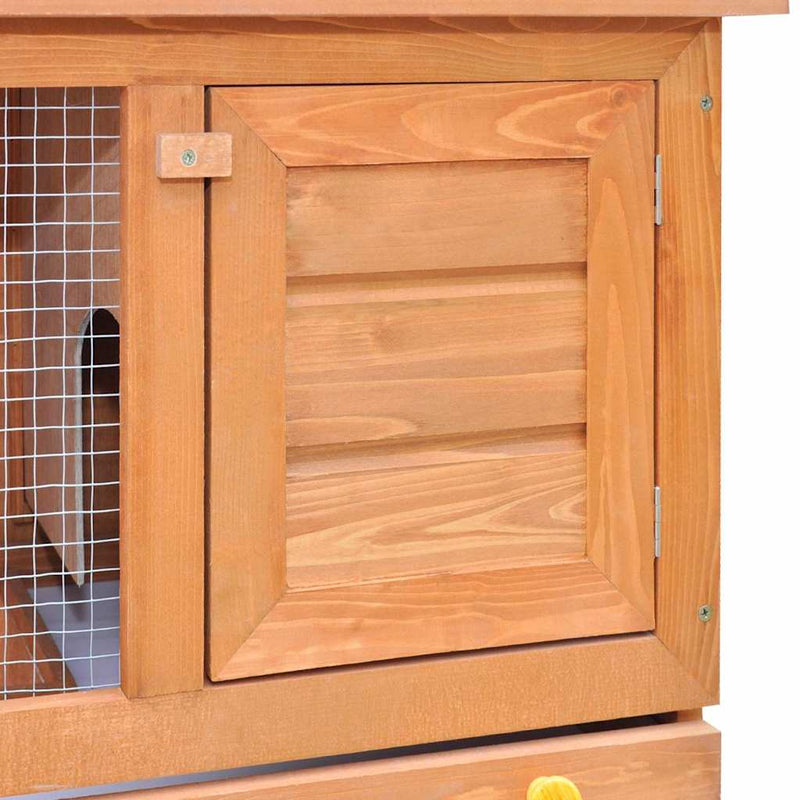 Afbeelding laden in galerijviewer, Vidaxl buitenkonijnenhok voor kleine huisdieren, 1 deur, hout
