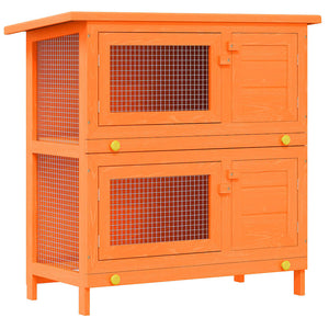 Vidaxl buitenkonijnenhok voor kleine huisdieren, 4 deuren, hout