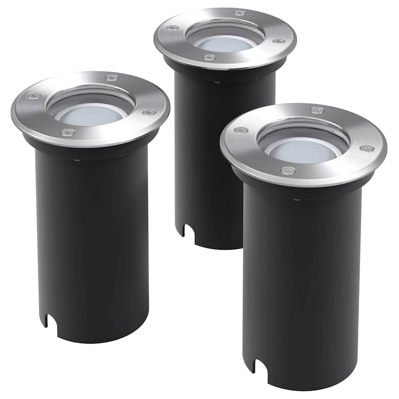 Afbeelding laden in galerijviewer, Vidaxl led-grondspots buiten 3 stuks rond
