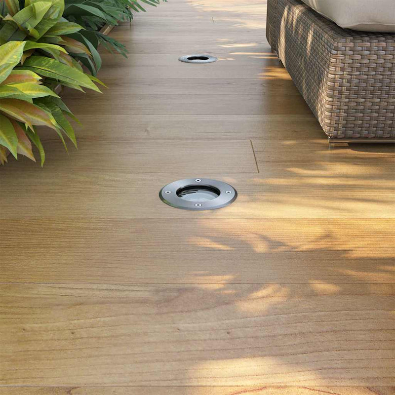 Afbeelding laden in galerijviewer, Vidaxl led-grondspots buiten 3 stuks rond
