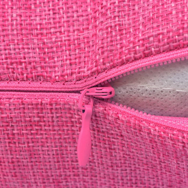 Afbeelding laden in galerijviewer, VidaXL Kussenhoezen 4 stuks linnen look roze 80x80 cm
