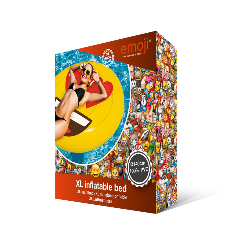 Afbeelding laden in galerijviewer, Basic opblaasbaar figuur emoji face hearts 140cm

