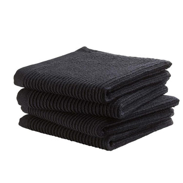 Ddddd vaatdoek basic zwart 30x30cm per 4 stuks