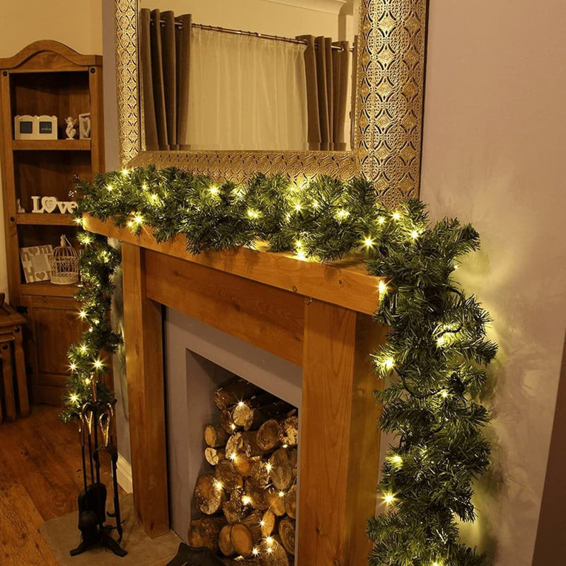 Afbeelding laden in galerijviewer, Ambiance Ambiance Kerstslinger met 30 LED's 270 cm
