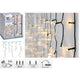 Home styling kerst ijspegelverlichting 180 leds binnen buiten ip44 6m