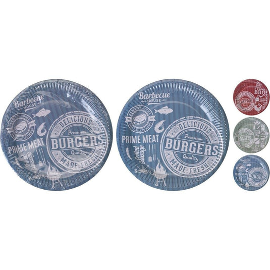 Basic kartonnen wegwerpbordjes 23 cm 10 stuks