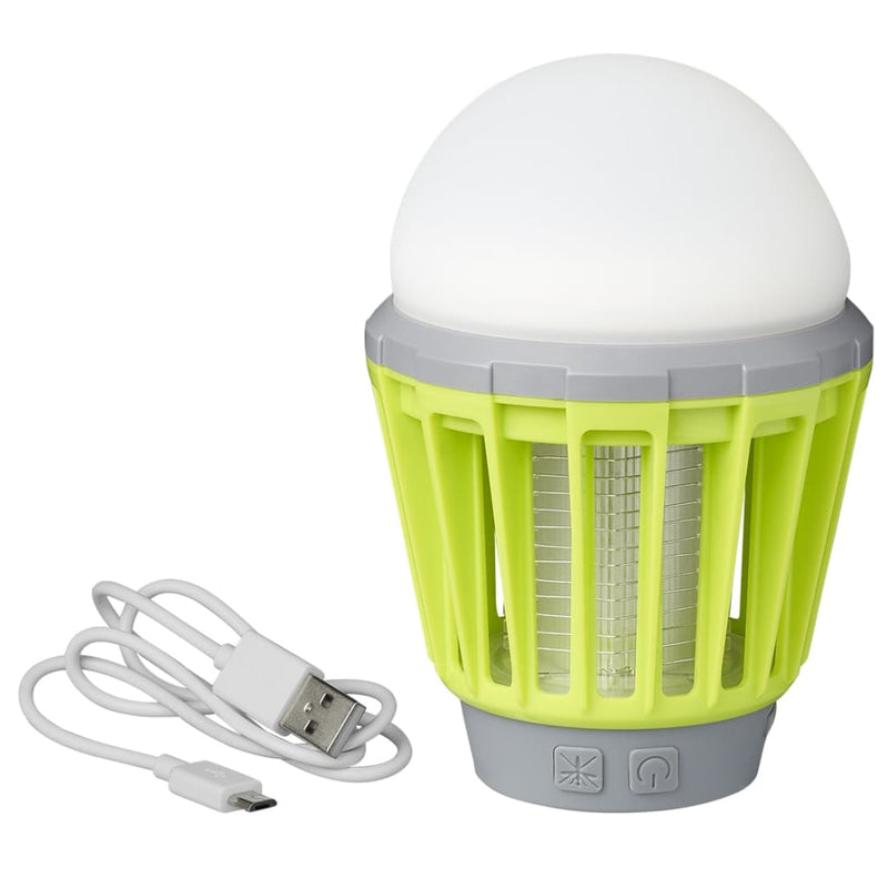 Afbeelding laden in galerijviewer, Proplus camping insectenlamp 2-in-1 oplaadbaar groen grijs
