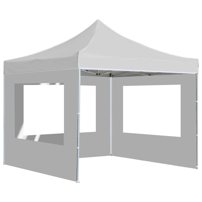 Afbeelding laden in galerijviewer, Vidaxl partytent inklapbaar met wanden 3x3 m aluminium wit
