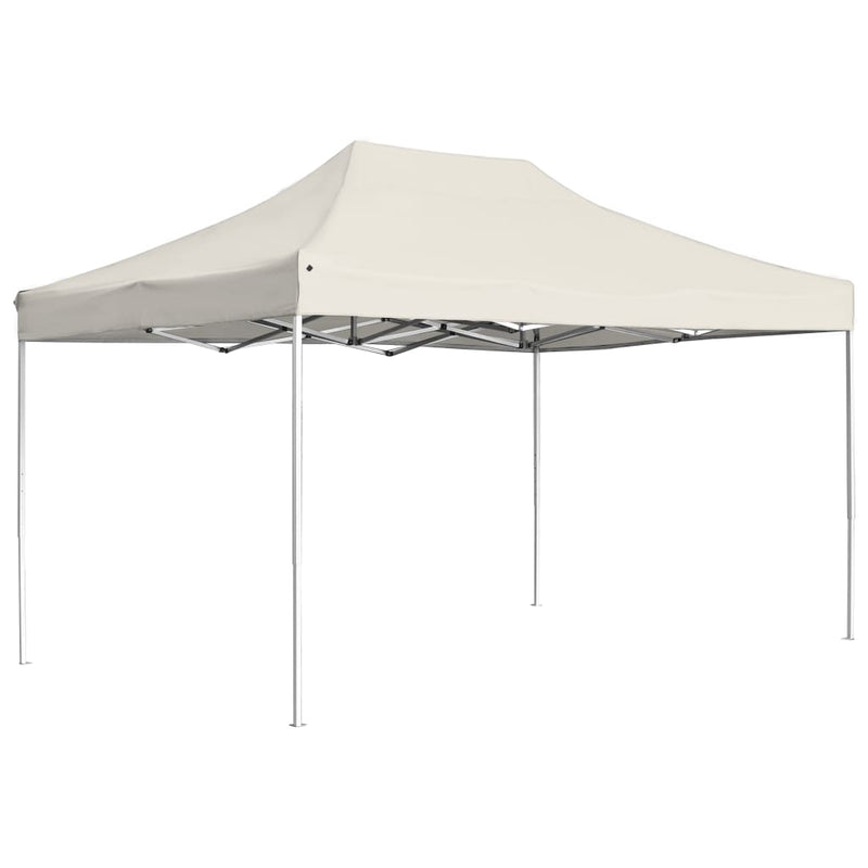 Afbeelding laden in galerijviewer, Vidaxl partytent professioneel inklapbaar 4,5x3 m aluminium crème
