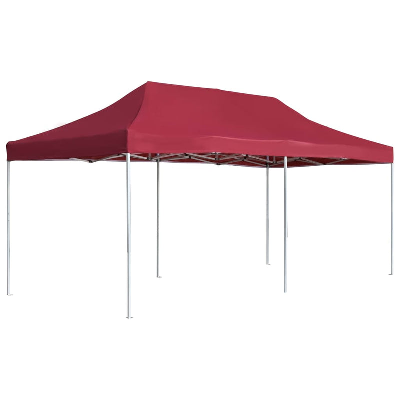 Afbeelding laden in galerijviewer, Vidaxl partytent professioneel inklapbaar 6x3 m aluminium wijnrood
