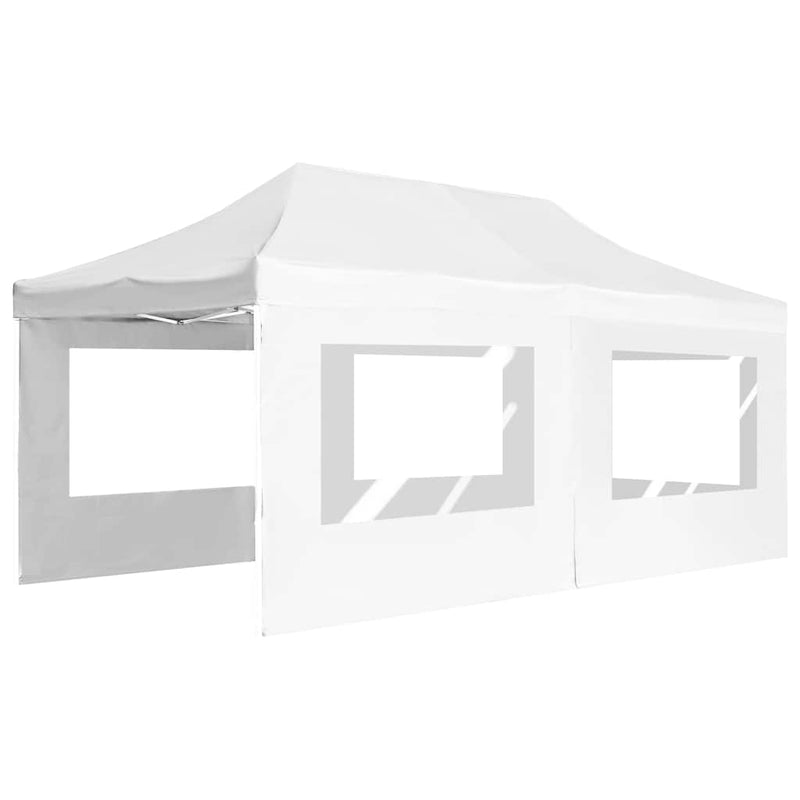 Afbeelding laden in galerijviewer, Vidaxl partytent inklapbaar met wanden 6x3 m aluminium wit
