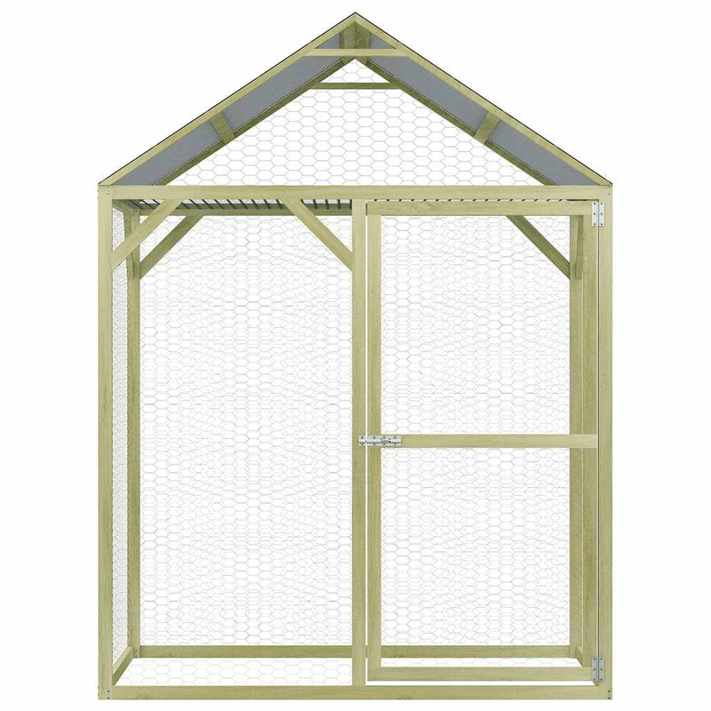 Afbeelding laden in galerijviewer, Vidaxl kippenhok 1,5x1,5x2 m staal
