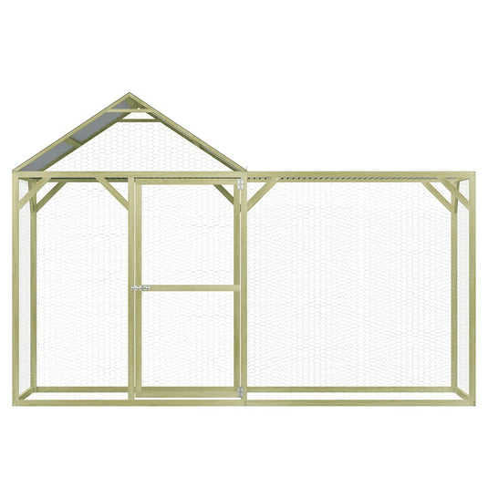 Vidaxl kippenhok 3x1,5x2 m staal