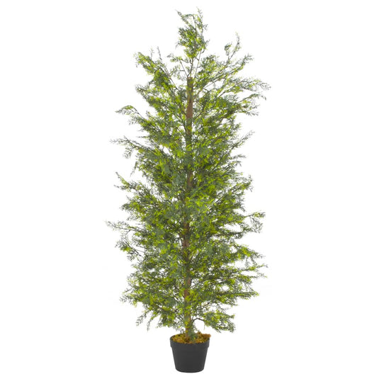 VidaXL Kunstplant met pot cipresboom 150 cm groen