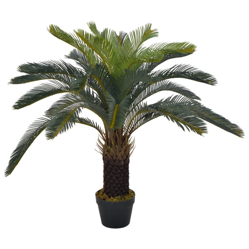 Afbeelding laden in galerijviewer, Vidaxl kunstplant met pot cycaspalm 90 cm groen
