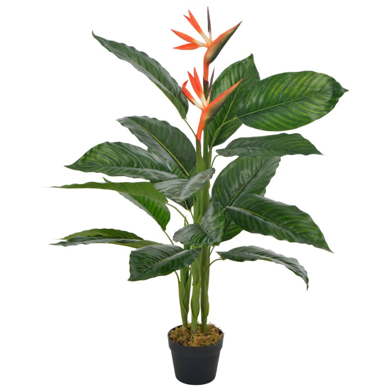 Afbeelding laden in galerijviewer, Vidaxl kunstplant met pot strelitzia 100 cm rood
