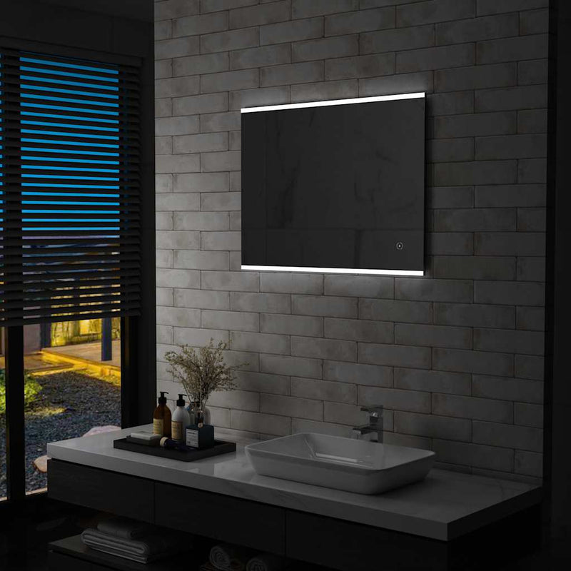 Afbeelding laden in galerijviewer, Vidaxl badkamerspiegel led met aanraaksensor 80x60 cm
