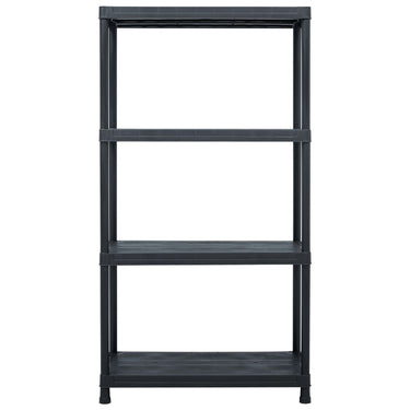Vidaxl opbergrek 100 kg 60x30x138 cm kunststof zwart