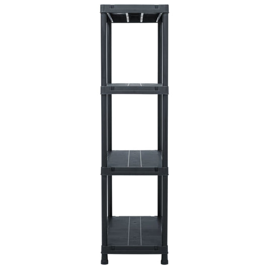 Vidaxl opbergrek 100 kg 60x30x138 cm kunststof zwart