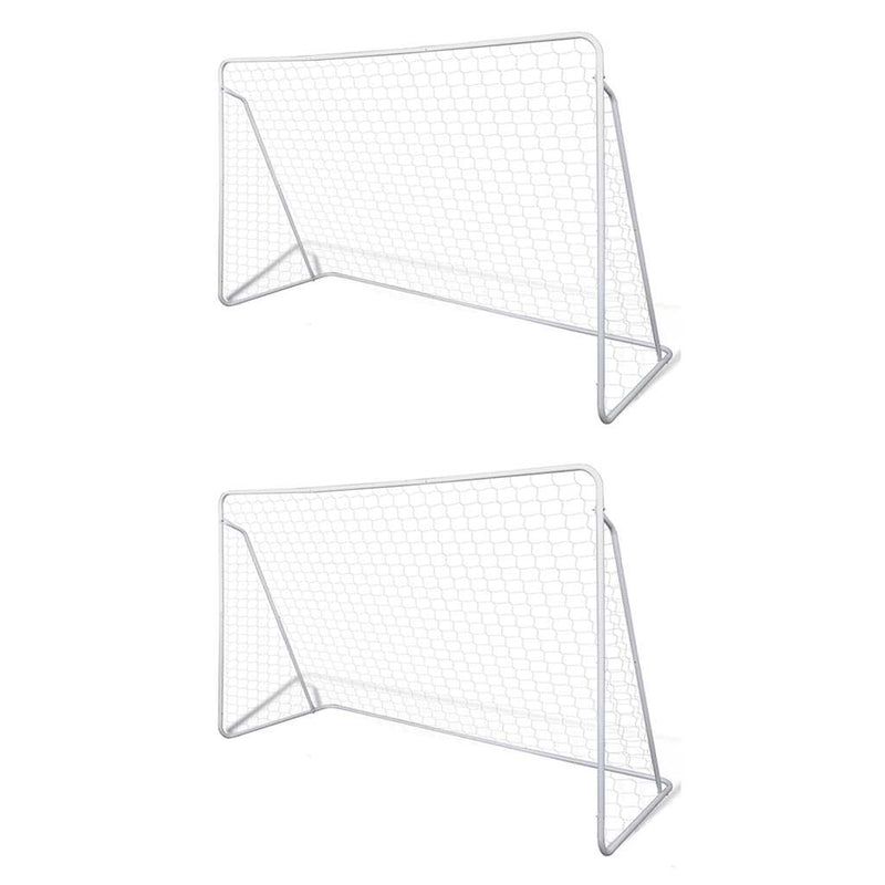 Afbeelding laden in galerijviewer, Vidaxl voetbalgoals 2 st 240x90x150 cm staal
