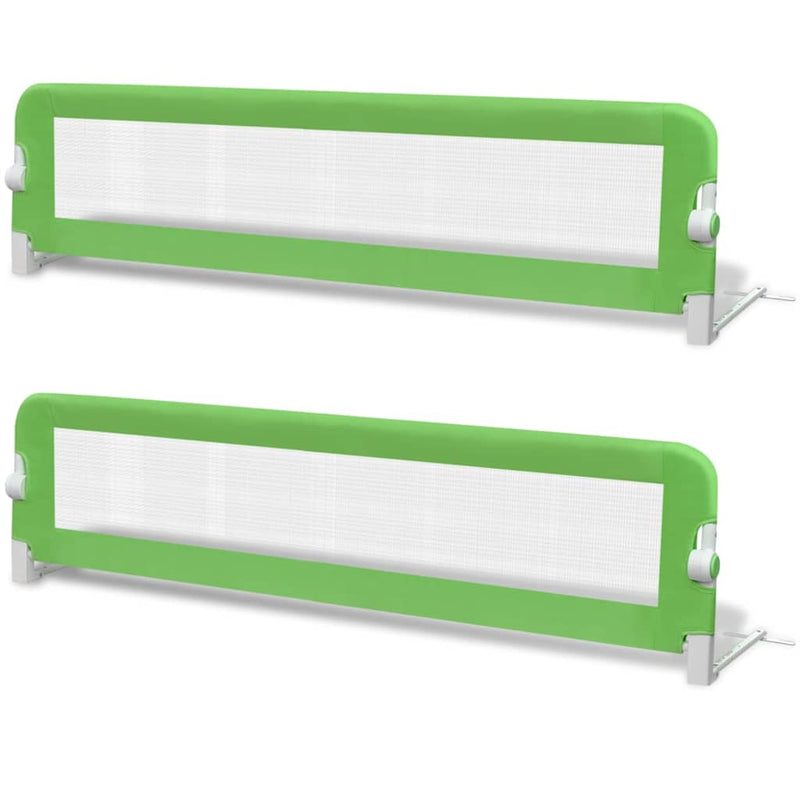 Afbeelding laden in galerijviewer, Vidaxl kinderbedhekjes 2 st 150x42 cm groen
