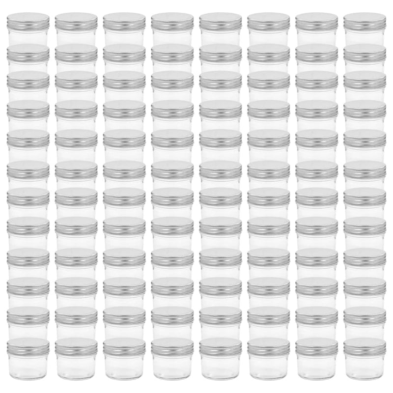 Afbeelding laden in galerijviewer, Vidaxl jampotten met zilverkleurige deksels 96 st 110 ml glas
