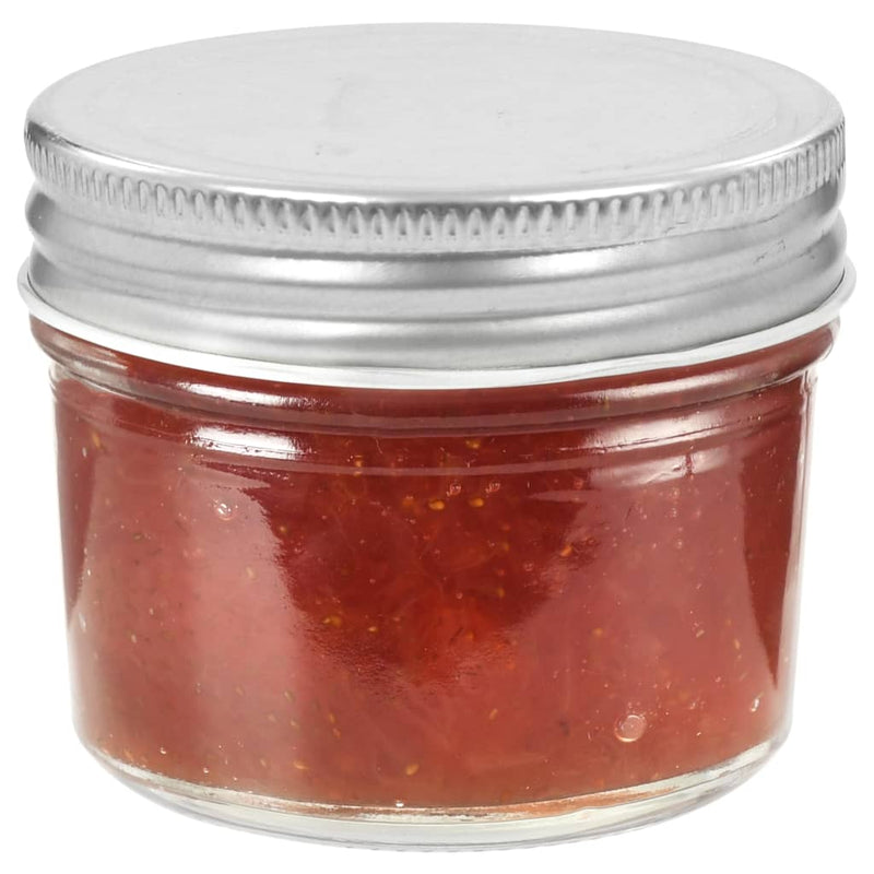 Afbeelding laden in galerijviewer, Vidaxl jampotten met zilverkleurige deksels 96 st 110 ml glas
