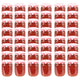 Vidaxl jampotten met wit met rode deksels 48 st 230 ml glas