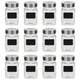 Vidaxl opbergpotten met stickers 12 st 300 ml