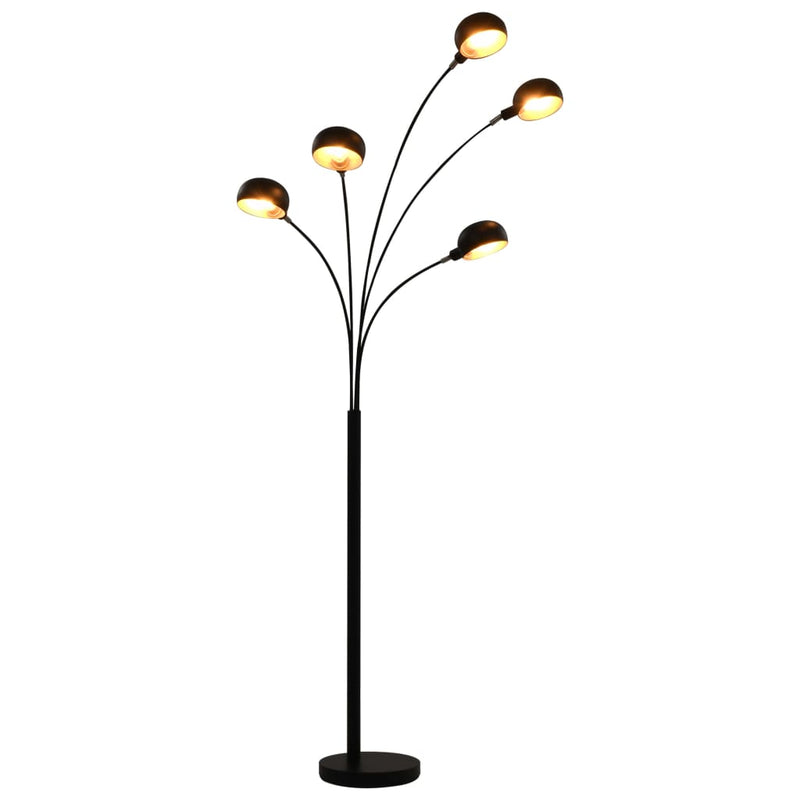Afbeelding laden in galerijviewer, Vidaxl lamp staand 5xe14 200 cm zwart en goud
