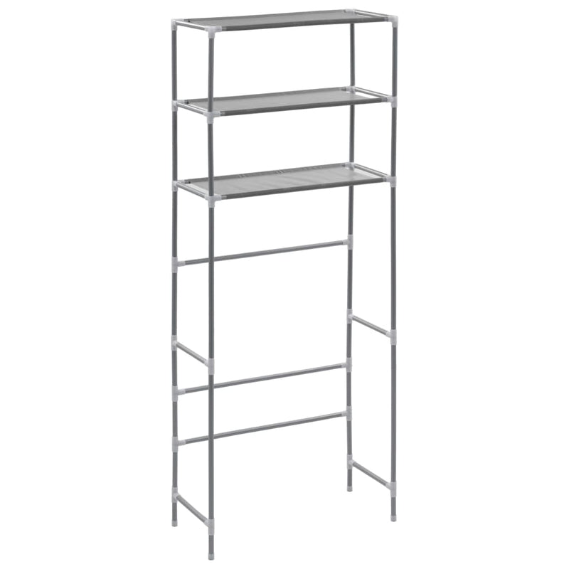 Afbeelding laden in galerijviewer, Vidaxl opbergrek voor boven wasmachine 3-laags 69x28x169 cm zilver
