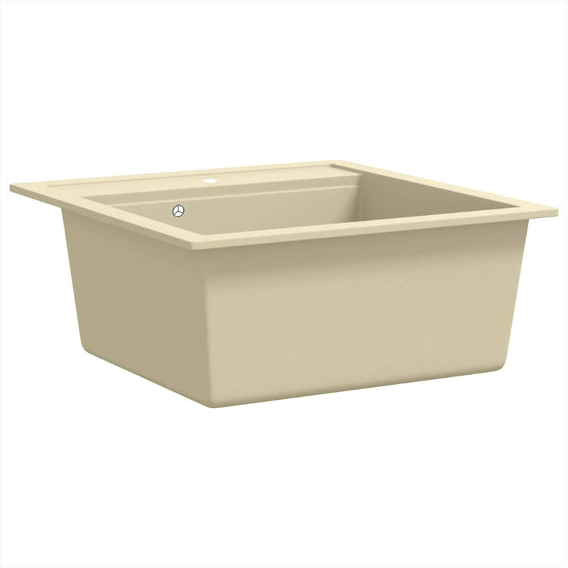 Afbeelding laden in galerijviewer, Vidaxl gootsteen enkele bak graniet beige
