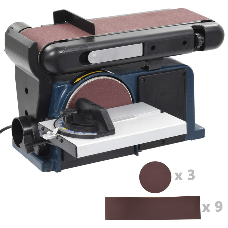 Afbeelding laden in galerijviewer, Vidaxl vlak- en bandschuurmachine elektrisch 370 w 150 mm
