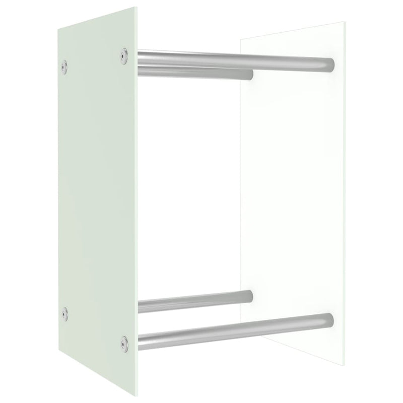 Afbeelding laden in galerijviewer, VidaXL Haardhoutrek 40x35x60 cm glas wit
