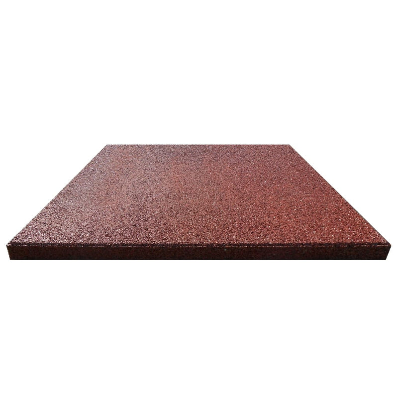 Afbeelding laden in galerijviewer, VidaXL Valtegels 18 st 50x50x3 cm rubber rood
