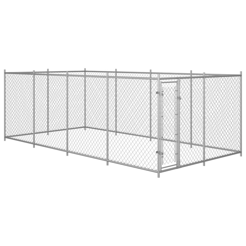 Afbeelding laden in galerijviewer, VidaXL Hondenkennel voor buiten 7,6x3,8x1,9 m
