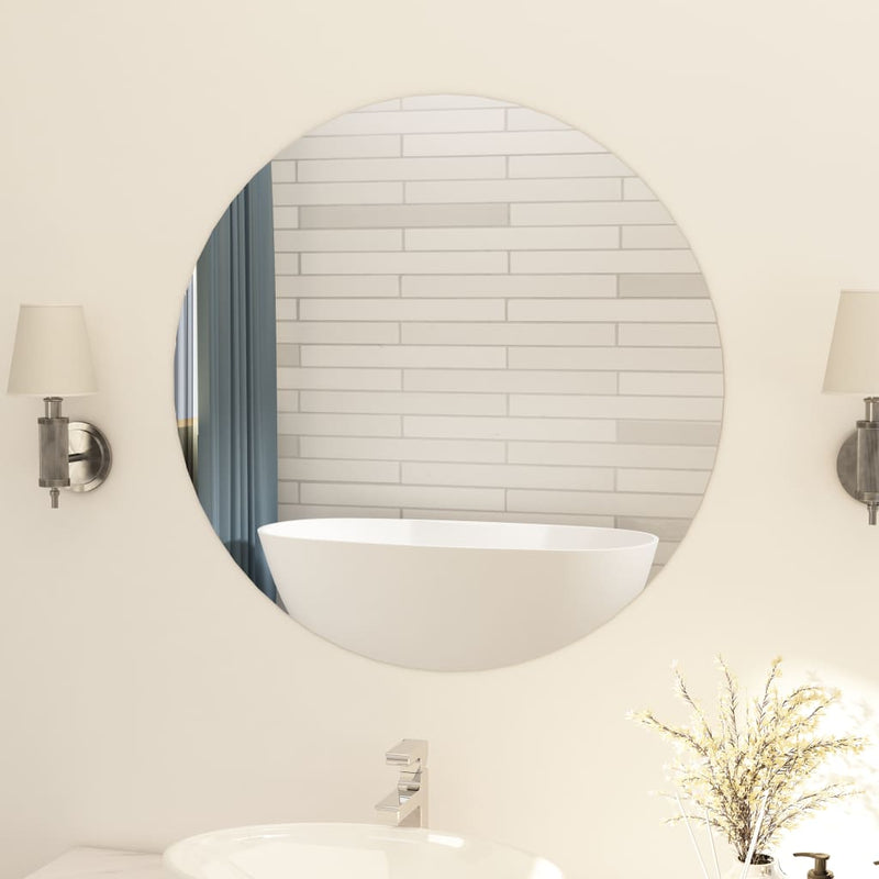 Afbeelding laden in galerijviewer, VidaXL Spiegel rond frameloos 80 cm glas
