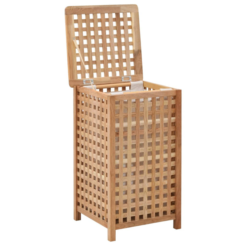 Afbeelding laden in galerijviewer, Vidaxl wasmand 39x39x65 cm massief walnotenhout
