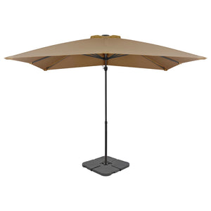 VidaXL Parasol met draagbare voet taupe