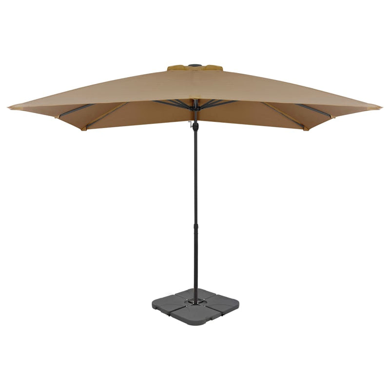 Afbeelding laden in galerijviewer, VidaXL Parasol met draagbare voet taupe
