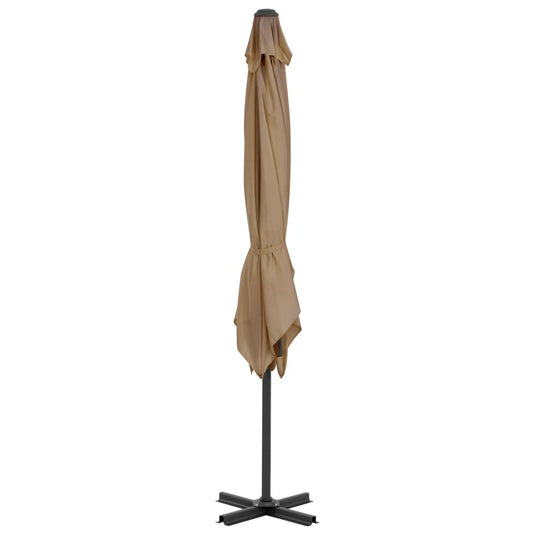 VidaXL Parasol met draagbare voet taupe