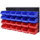 Vidaxl gereedschapsordeners wandgemonteerd blauw en rood 2 st