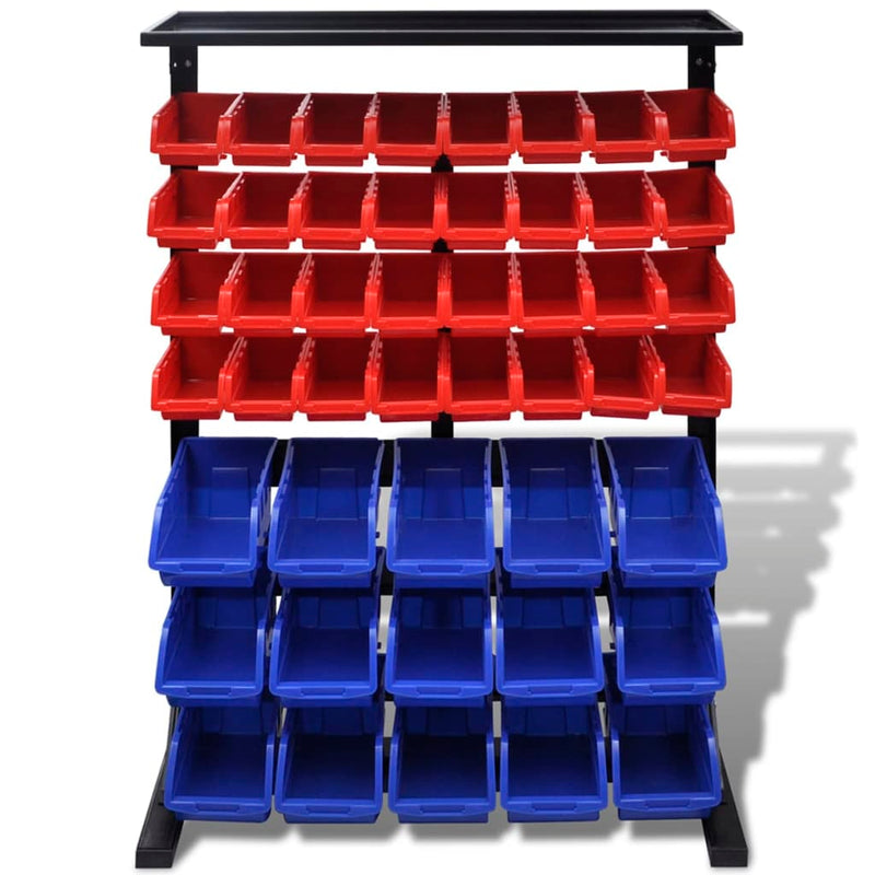 Afbeelding laden in galerijviewer, VidaXL Garage opbergrek (Blauw en Rood)
