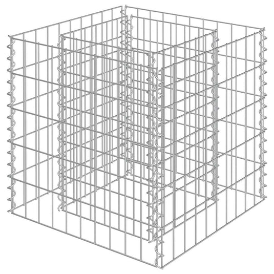 Vidaxl gabion plantenbak verhoogd 50x50x50 cm gegalvaniseerd staal