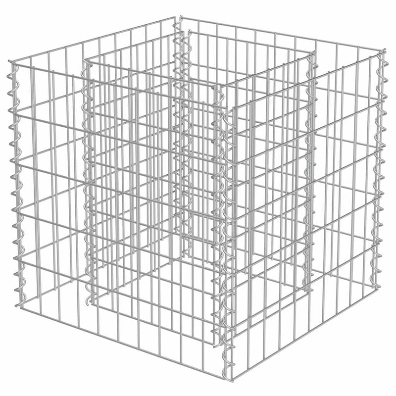 Afbeelding laden in galerijviewer, Vidaxl gabion plantenbak verhoogd 50x50x50 cm gegalvaniseerd staal
