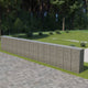 VidaXL Schanskorfmuur met deksels 900x50x150 cm gegalvaniseerd staal