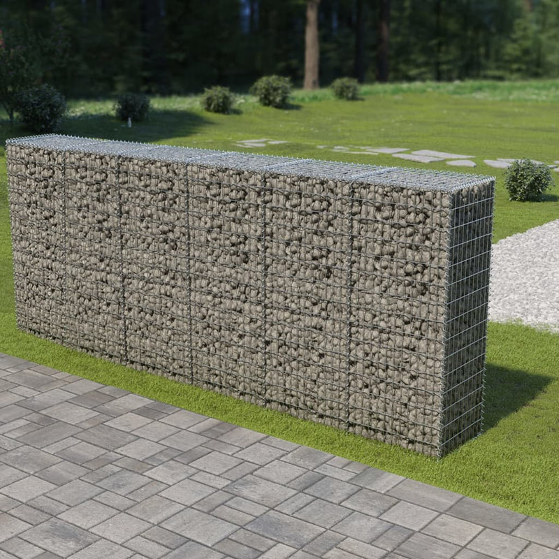 Afbeelding laden in galerijviewer, VidaXL Schanskorfmuur met deksels 300x50x150 cm gegalvaniseerd staal
