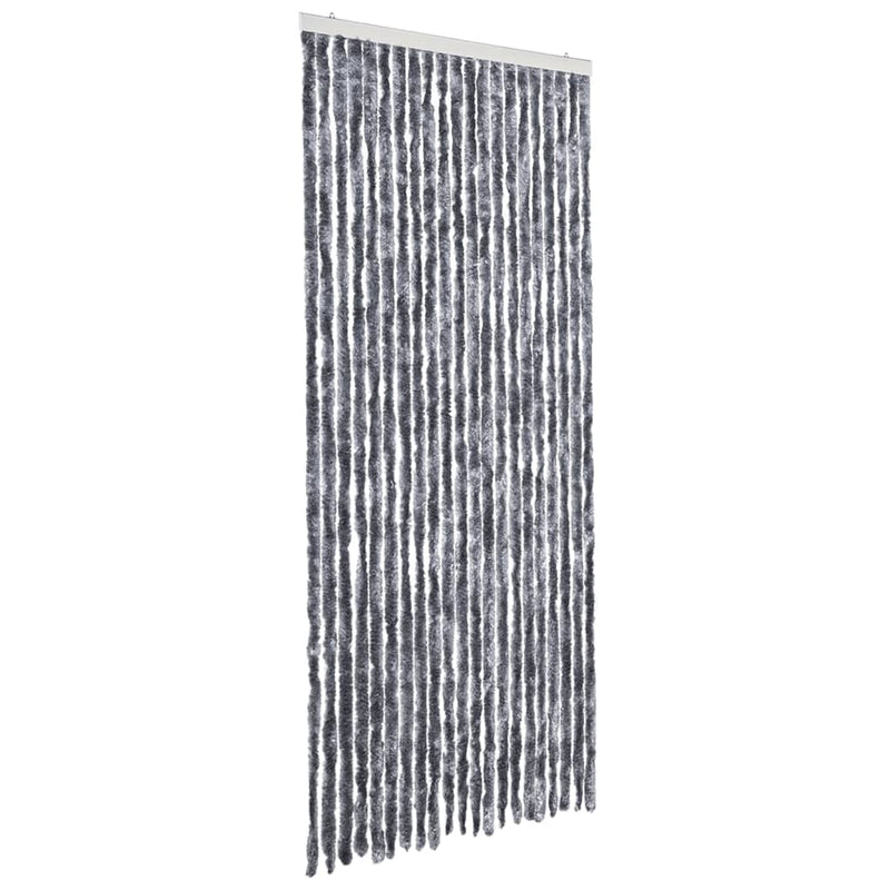 Afbeelding laden in galerijviewer, Vidaxl vliegengordijn 90x220 cm chenille zilverkleurig
